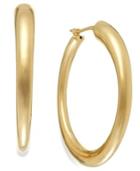 Polished Hoop Earrings In 14k Gold