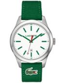 Lacoste Men's Auckland Green Nylon Canvas Strap Watch 44mm 2010777