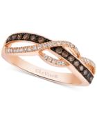 Le Vian Chocolatier Diamond Braided Ring (1 Ct. T.w.) In 14k Rose Gold
