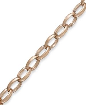 Giani Bernini Rolo Link Bracelet In 24k Rose Gold Over Sterling Silver