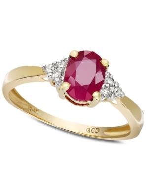 Ruby (1 Ct. T.w.) And Diamond Accent Ring In 14k Gold