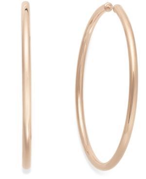 14k Rose Gold Over Sterling Silver Earrings, Endless Wire Hoop Earrings