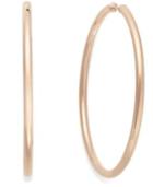 14k Rose Gold Over Sterling Silver Earrings, Endless Wire Hoop Earrings