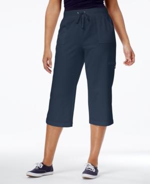 Karen Scott Petite French-terry Pull-on Capri Pants, Created For Macy's
