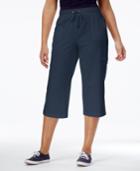 Karen Scott Petite French-terry Pull-on Capri Pants, Created For Macy's