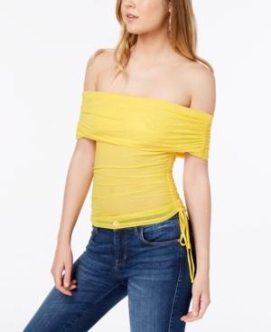Material Girl Juniors' Ruched Off-the-shoulder Top, Created For Macy's
