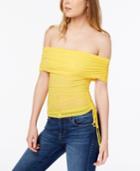 Material Girl Juniors' Ruched Off-the-shoulder Top, Created For Macy's