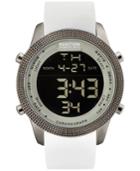Kenneth Cole Reaction Men's Digital White Silicone Strap Watch 50mm 10031946