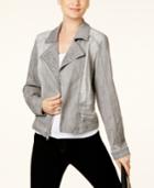 Inc International Concepts Studded Denim Moto Jacket, Created For Macy's