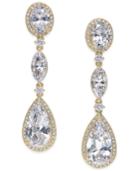 Danori Gold-tone Cubic Zirconia Triple Drop Earrings, Only At Macy's