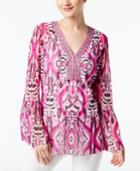 Inc International Concepts Bell-sleeve Peasant Top, Created For Macy's
