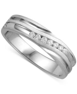 Men's Diamond Twist Band (1/6 Ct. T.w.) In 10k White Gold
