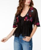 Guess Embroidered Tassel-tie Top