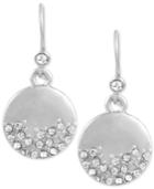 Kenneth Cole New York Silver-tone Crystal Circle Drop Earrings