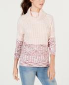 American Rag Juniors' Heathered Colorblocked Sweater, Created For Macy's