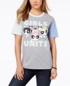 Love Tribe Juniors' Powerpuff Girls Graphic Ringer T-shirt