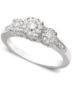Prestige Unity Diamond Engagement Ring (1/2 Ct. T.w.) In 14k White Gold