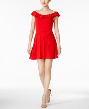 Ivanka Trump Ruffled Off-the-shoulder Dress