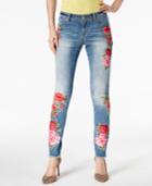 Inc International Concepts Embroidered Curvy Skinny Jeans, Created For Macy's