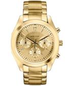 Caravelle By Bulova Women's Chronograph Gold-tone Stainless Steel Bracelet Watch 36mm 44l118