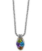 Effy Multi-gemstone 18 Pendant Necklace (1/3 Ct. T.w.) In Sterling Silver & 18k Gold