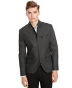 Kenneth Cole New York Zip-front Tonal Stripe Sport Coat