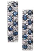 Sapphire (1-5/8 Ct. T.w.) & Diamond (1/3 Ct. T.w.) Drop Earrings In 14k White Gold