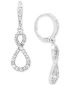 Giani Bernini Cubic Zirconia Infinity Drop Earrings In 18k Gold-plated Sterling Silver, Created For Macy's