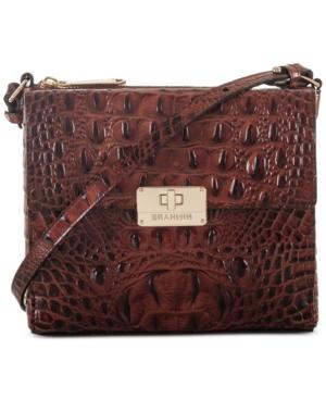Brahmin Manhattan Melbourne Embossed Leather Crossbody