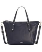Giani Bernini Pebble Leather Zip Satchel, Only At Macy's