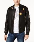 Armani Exchange Men's Faux-leather Varsity Bomber Jacket