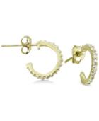 Giani Bernini Cubic Zirconia Hoop Earrings In 18k Gold-plated Sterling Silver, Created For Macy's