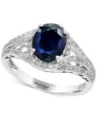 Final Call By Effy Sapphire (1-9/10 Ct. T.w.) & Diamond (1/3 Ct. T.w.) Ring In 14k White Gold