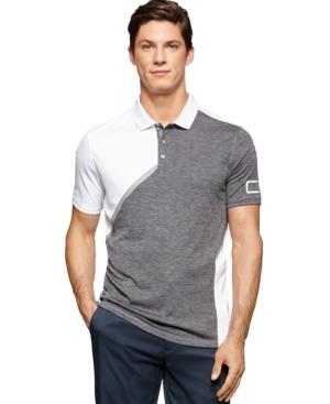 Calvin Klein Asymmetrical Color Blocked Polo