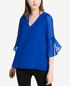 Calvin Klein Sheer-sleeve Top