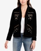 Vintage America Serina Embellished Velvet Jacket