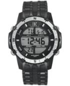 I.n.c. Men's Digital Black Silicone Strap Watch 46mm, Created For Macy's