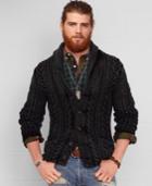 Denim & Supply Ralph Lauren Men's Cable Knit Shawl Cardigan