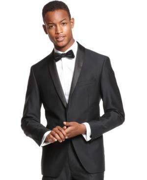 Ryan Seacrest Distinction Black Shawl Collar Tuxedo Modern Fit Jacket