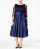 Jessica Howard Plus Size Illusion A-line Dress