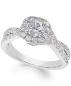 Diamond Twist Engagement Ring (1-1/4 Ct. T.w.) In 14k White Gold