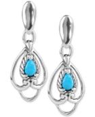 Carolyn Pollack Turquoise Drop Earrings (5/8 Ct. T.w.) In Sterling Silver
