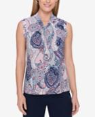 Tommy Hilfiger Printed Knot-neck Shell