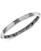 Bcbgeneration Silver-tone Textured Stretch Bracelet