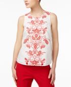 Maison Jules Cotton Embroidered Top, Only At Macy's