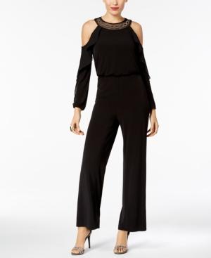 Thalia Sodi Embellished Cold-shoulder Jumpsuit, Created For Macy's