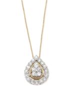 Wrapped In Love Diamond Teardrop Pendant Necklace (1 Ct. T.w.) In 14k Gold, Created For Macy's