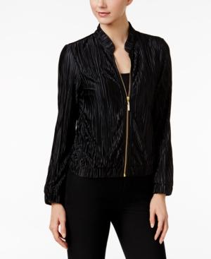 Msk Pleated Bomber Jacket