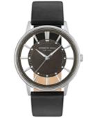 Kenneth Cole New York Men's Black Leather Strap Watch 43mm Kc14994003