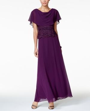 Jessica Howard Cape A-line Gown